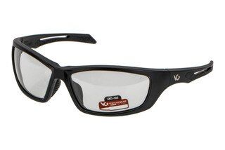 Pyramex Venture Gear Tactical Howitzer ballistic eye protection with black frame and 100% UV blocking clear lenses